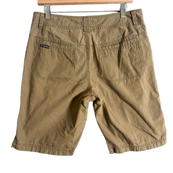 Columbia Womens Size 10 Tan Khaki Hiking Outdoor Shorts Gorpcore Granola Girl - Picture 2 of 9
